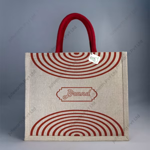 Custom Printed Semi Concentric Jute Cotton (JuCo) Bag for Branding With Color Options-Landscape