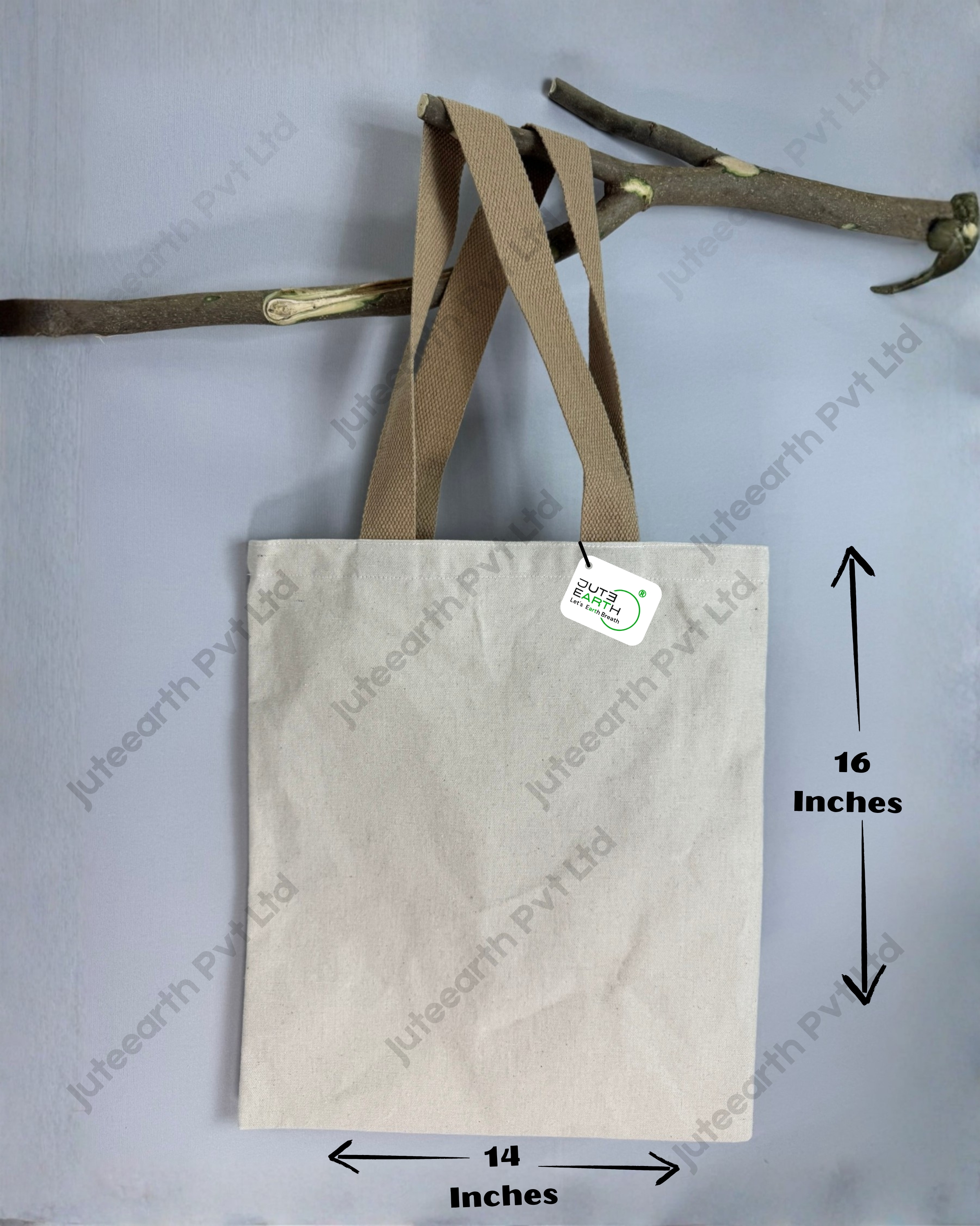 Narrow 310 GSM Canvas Bag With Natural handle (3)