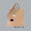 Custom printed natural jute bag with jute-colour rope handles, narrow shape, sizes XS to XL stacked to show scale