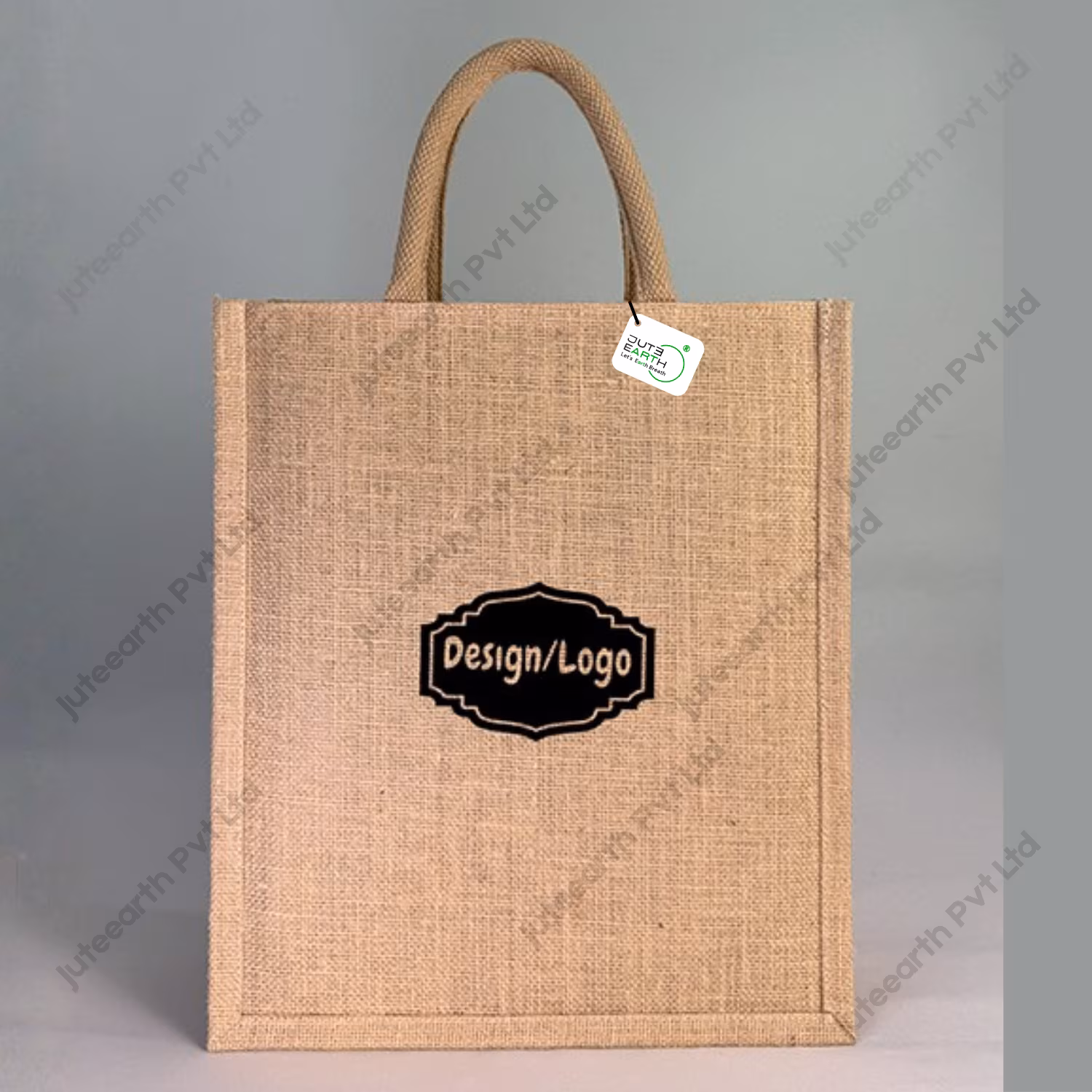 Natural Jute Bag – Custom Printed with Cotton Rope Niwar Handles for Signature Branding