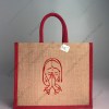 Namaste Art Marriage Ceremony Natural Custom Printed Jute Bag for Return Gift with Red print