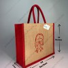 Namaste Art Marriage Ceremony Natural Custom Printed Jute Bag for Return Gift with Red print (3)