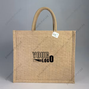 Custom Printed Natural Jute Bag for Branding With Color Options-Landscape Bag