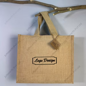 Custom Printed With Starch Natural Bag for Branding With Handle Color Options- Landscape Bag